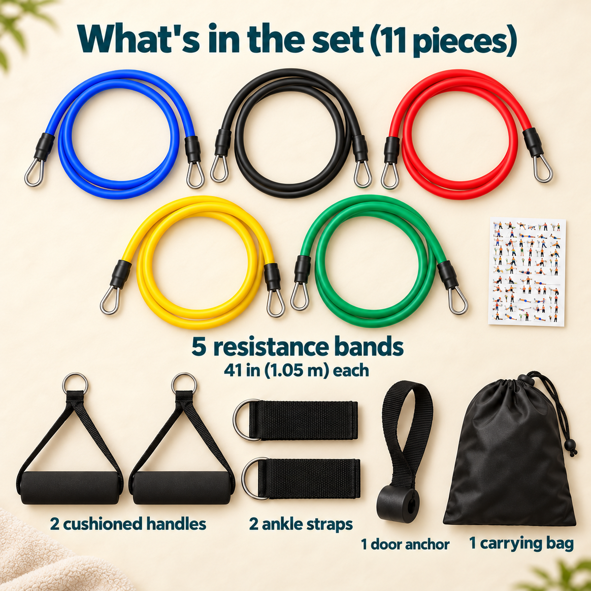 11-Piece Resistance Band Set