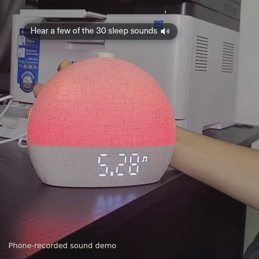 Sound demo: hear a few of the clock sleep sounds, recorded on a phone